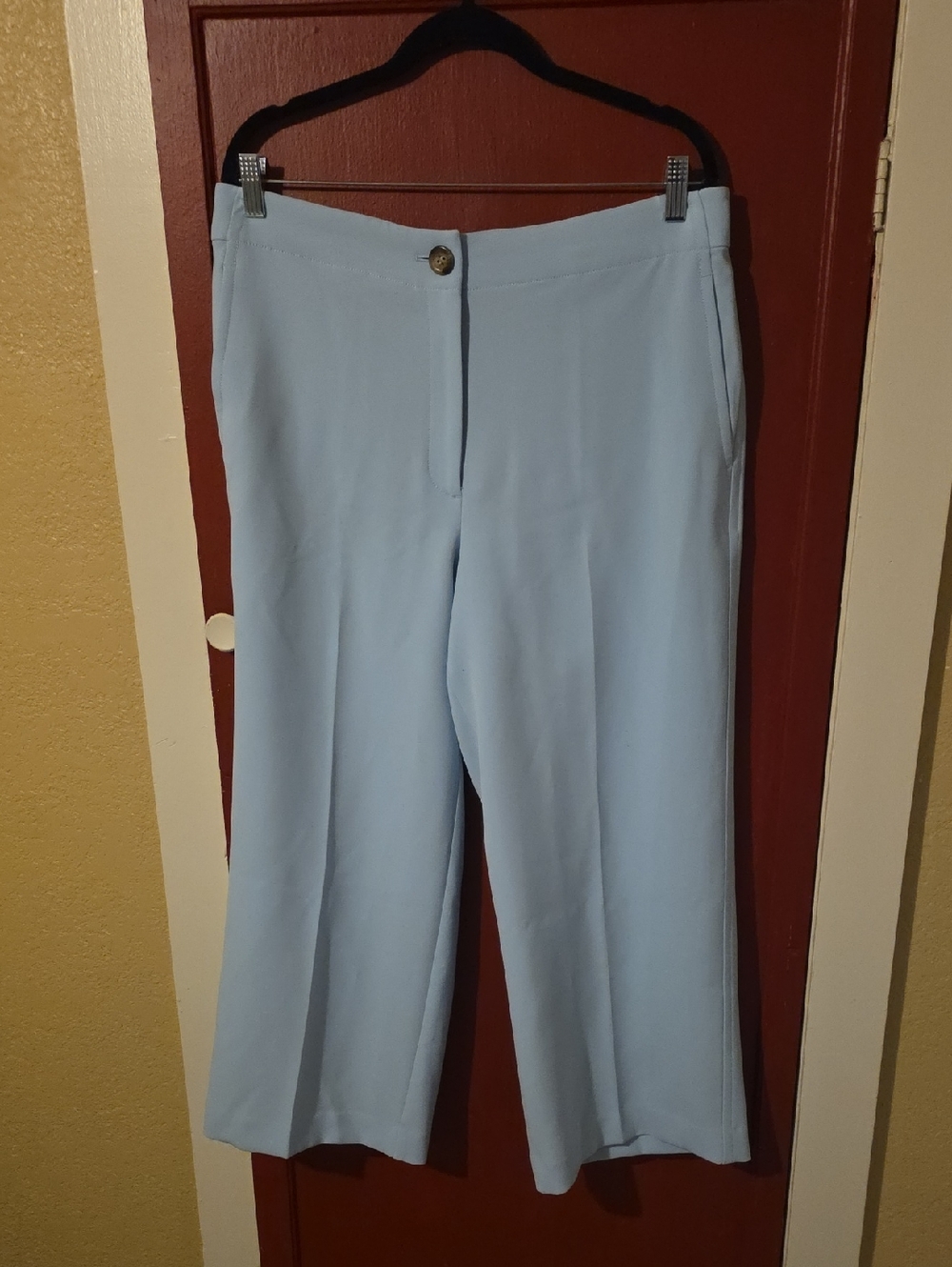 Ann Taylor Light Blue Wide-Leg Dress Pants